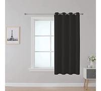 Upcortinassi Tenda ignifuga resistente alla fiamma, tende oscuranti per scuola, aula, dormitorio, casa di cura, colore nero, 132 x 160 cm, 1 pannello