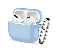 Upeak Silicone Cover per AirPods PRO 2ª Generazione 2022, Custodia Protettiva Morbida per Apple AirPods PRO 2, Supporta la Ricarica Wireless, con Moschettone, Lilla