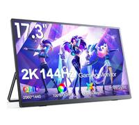 UPERFECT 17.3 Pollici 2K 144Hz Monitor Gioco Portatile con Schermo Opaco IPS Eye-Care 2560 * 1440 400 Nit Mini HDM Tipo C per Laptop PC PS4/5 Xbo Switch, Display Mobile Compatibile VESA