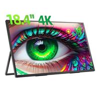 UPERFECT Monitor Portatile 4K Display Mobile 18 Pollici con Schermo IPS UHD 3840 * 2160 Staffa Integrata USB C Mini HDMI per PC Laptop Xbo PS5, Corpo in Metallo, Montabile VESA