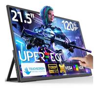 UPERFECT 21.5 Pollici Monitor Portatile TouchScreen 120Hz Portable Monitor 1300:1 1080P Full HD Supporto Incorporato Telaio Sottile in Alluminio, per Laptop, PC e Console di Gioco, Montabile su VESA