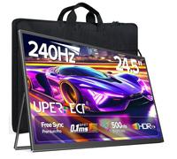 UPERFECT 24.5" 240Hz Monitor Portatile, Gaming Portable Monitor 1ms GtG FreeSync Premium, Luminosità 400 nits, 100% sRGB, Ultra Sottile HDR IPS-Bildschirm für PC Laptop Spielekonsole, VESA-kompatibel