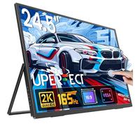 UPERFECT 24,5" 2K 165Hz Touch Screen Monitor Portatile 2560x1440 QHD 100% sRGB IPS Schermo Opaco con Supporto Regolabile 180° Mini HDMI USB C per PC Laptop Console di Gioco, Compatibile con VESA