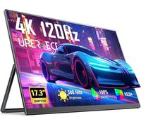 UPERFECT 4K 120Hz 17.3 Pollici QLED Monitor Portatile 1500:1 500 Nit 100% DCI-P3 Schermo IPS Opaco UHD con Mini HDMI USB C per PC Laptop Console di Gioco, Corpo in Metallo, Compatibile con VESA