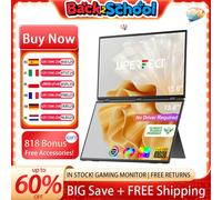 UPERFECT Delta 15,6" doppio monitor portatile per prolunga schermo portatile 1080P HDR 360 ° Pieghevole impilato con supporto per PC portatile No Driver Needed