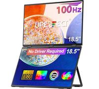 UPERFECT Delta 18.5" 100Hz Portable Monitor, Dual Monitor for Laptop Screen Extender 1080P HDR 360° Folding Stacked Triple Monitor with Stand & VESA for Laptop PC Phone Game Console (No Driver)