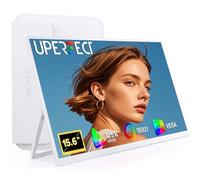UPERFECT Monitor Portatile 15,6" 125% sRGB FHD HDR Design con Supporto Integrato e Compatibile VESA, Ultrasottile - Secondo Schermo Esterno per Laptop/PC/Smartphone/Console di Gioco - Bianco