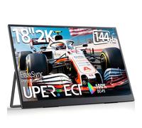 UPERFECT Monitor Portatile da 18 Pollici 2K 144HZ 100% DCI-P3 500Nits con VESA e Supporto Regolabile a 180° Display da Gioco FHD FreeSync, Secondo Monitor da Viaggio per Computer Portatile