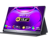 UPERFECT Monitor Portatile 4K 15,6 Pollici, Display Mobile 3840 * 2160 Schermo IPS UHD con Porta USB C OTG HDMI per Laptop Interruttore per Telefono Cellulare PS4/5 Xbo Switch, Compatibile con VESA