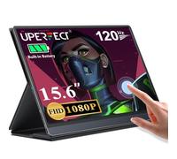 UPERFECT Monitor Portatile Touchscreen, 15,6 Pollici 120Hz Secondo Schermo con 10800mAh Batteria, 1920x1080 FHD IPS Display con Mini HDMI/USB C per Laptop XBO Switch P-S4/5