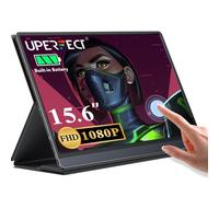 UPERFECT Monitor Portatile Touchscreen, 15,6 Pollici Secondo Schermo con 10800mAh Batteria, 1920x1080 FHD IPS Display con Mini HDMI/USB C per Laptop XBO Switch P-S4/5