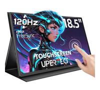 UPERFECT Monitor Portatile Touchscreen 18,5 Pollici 120Hz Portable Monitor 1080P FHD Ultra-Sottile, Schermo da Gioco con Copertura Intelligente per Laptop/PC/Console di Gioco, Supporto VESA