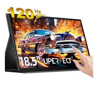 UPERFECT Monitor Portatile Touchscreen 18,5 Pollici 120Hz Schermo Portatile 1920x1080 FHD, Supporto Integrato USB C Mini HDMI per PC/Laptop/Game Consoles, Compatibile con VESA, Corpo in Metallo