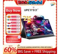 UPERFECT UPlays J19 144Hz Monitor da gioco portatile da 17,3 pollici FreeSync 2K IPS Display per computer HDMI/Tipo C per PC portatile MAC XBOX