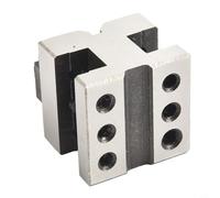 Upfasixy Blocco a V con set di morsetti, precisione di 90 gradi, in acciaio temprato CNC, blocco per fissaggio a V quadrato, parallelo e quadrato (35 x 35 x 30 mm)