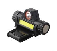 Upfasixy Lampada frontale da saldare con staffa, ricaricabile tramite USB, lampada per saldatura a fascio largo per visiera, luce in materiale PP nero durevole per saldatura industriale e