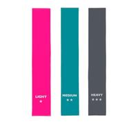 UPFIT - Elastici fitness, fascia fitness - Elastico fitness bodybuilding - 3 elastici - 3 livelli di resistenza (light, medium & heavy) - 3 colori: rosa, blu e grigio - Robusto - Facile da usare