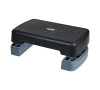 UPFIT - Step fitness, passo passo - Altezza modulabile - 2 altezze possibili: 12,5 e 18 cm - Superficie antiscivolo - Pratica conservazione - Colore: Nero - Dimensioni: 44,5 x 22,5 x 12,5 o 18 cm