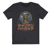 UPgentMMD Space Pirate Captain Harlock 1977 Vintage Men's t-Shirt Black XL