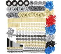 UpGLeuch 638PCS Ricambi Technic: Ingranaggi, Ruote, Perni e Cremagliera Compatibili con i Principali Set Technic