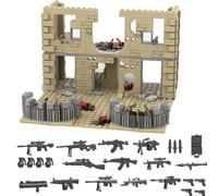 UpGLeuch militare blocchi di blocco con armi, set di mattoncini Diorama giocattoli (scena A)