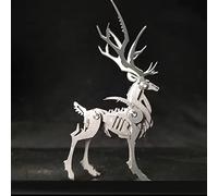 UpGLeuch Puzzle 3D in Metallo per Adulti - Kit Modello Elk, Giocattolo da Costruzione Alce Con Strumento, Giocattolo da Tavolo in Acciaio Inossidabile - Regali per Adulti