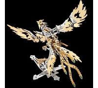 UpGLeuch Puzzle in metallo 3D colorato per adulti Phoenix 3D modellino in metallo per adulti con strumenti, decorazione da tavolo giocattolo regalo