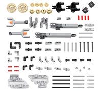 UpGLeuch Ricambi Technic, kit pneumatico da 116 pezzi e sospensioni compatibili con i principali set Technic, ingranaggi e assali, pompa pneumatica, sospensioni, perni, connettori