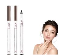 Upgrade 3D Microblading Pen, 2024 Nuova matita per sopracciglia impermeabile Microblading Contouring Pen, Natural Makeup Fine Stroke Magic Eyebrow Pencil, Microblading Eyebrow Pen (2 pezzi-Marrone)