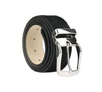 UPGRADE 3STYLE Cintura in vera pelle cavallino accorciabile senza viti. confezione in cartone eco e sacchetto cotone. Made in Italy. (Nero Nikel 4x130)