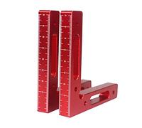 Upgrade Aluminium Alloy 90 Degree 120x120mm Precise Clamping Square with Inch Scales Woodworking Machinist Square Positioning Right Angle Positioning Ruler Clamping Measure