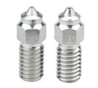 Upgrade Bimetal Nozzles 0,4 mm 0,6 mm Hardened Steel Plated Copper High Temperature Compatible with ELEGOO Nettune 4/4 Pro 3D Printer Print PEI PEEK or Carbon Fiber Filament (1x0.4+1x0.6)