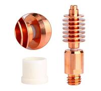 Upgrade Ceramic Core High Flow Bimetallico Heatbreak Tubo bimetallico ad alta temperatura compatibile con stampanti 3D Phaetus Dragon Hotend V2 per la stampa di fibra di carbonio filo metallico