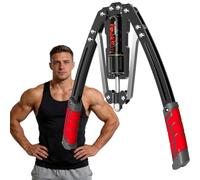 Upgrade Hydraulic Power Twister, Adjustable 22-440lbs Twister Arm Exerciser with Stretchable Handle, Arm Exercise Chest Workout Equipment Home Gym for Men Women (Red)