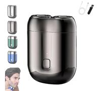 Upgrade Model Mini Dual-Head Electric Shaver, 2025 New Upgrade Pocket Shaver USB Mini Shavers, Waterproof Pocket Electric Shavers, for Home, Car, Travel (Blue)