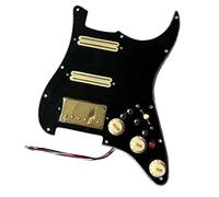 Upgrade Prewired SSH Guitar Pickguard Multifunzione Giallo Mini Humbucker Pickups Set Di Cablaggi Battipenna precablati Set
