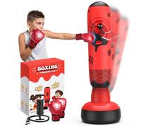 Upgrade Punching Bag for Kids, set da boxing stabile per bambini da 67" con guanti e pompa ad aria, borsa per punch toy, regalo di Natale per ragazzi e ragazze età 4-12 per pratica karate, taekwondo
