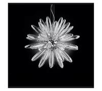 Upgrade Space - Splendido lampadario a LED a forma di globo con paralumi in vetro(95cm clear)