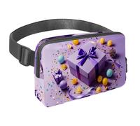 Upgrade Your Adventure Gear, marsupio da viaggio per uomini e donne, borsa a tracolla per corsa, perfetto per passeggiate, escursioni e ciclismo, motivo regalo viola, Multicolore#02,