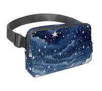 Upgrade Your Adventure Gear, marsupio da viaggio per uomini e donne, borsa a tracolla per corsa, perfetta per passeggiate, escursioni e ciclismo, cielo stellato bianco, Multicolore#07,
