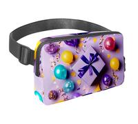 Upgrade Your Adventure Gear, marsupio da viaggio per uomini e donne, borsa a tracolla per corsa, perfetto per passeggiate, escursioni e ciclismo, motivo regalo viola, Multicolore#04,