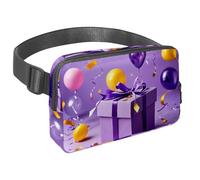 Upgrade Your Adventure Gear, marsupio da viaggio per uomini e donne, borsa a tracolla per corsa, perfetto per passeggiate, escursioni e ciclismo, motivo regalo viola, Multicolore#05,