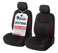 Upgrade4cars Coprisedili Anteriore Set Versione 2026 | Coperture Universali in Rosa per Conducente e Passeggero | Accessori Interno Auto Decorazione