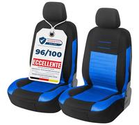 Upgrade4cars Coprisedili Auto Blu Nero Anteriore Universali | Set Copri-Sedile Universale per Guidatore e Passeggero | Accessori Auto Interno