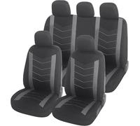 Upgrade4cars Coprisedili Auto Universale Nero Grigio | Set Copri-sedile Universali per Anteriori e Posteriori