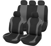 Upgrade4cars Coprisedili Auto Universale Nero Grigio | Set Coprisedile Universali per Anteriori e Posteriori