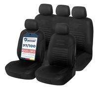 Upgrade4cars Coprisedili Auto Universale Nero | Set Copri-sedile Universali per Anteriori e Posteriori | Accessori Auto Interno
