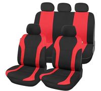 Upgrade4cars Housse de Siege Voiture Universelle Noir Rouge | Ensemble de Housses Siège Auto Universel | Couvre Sieges pour Avant et Arrière