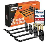 Upgrade4cars Porta Gomme Auto da Garage per 4 Pneumatici | Supporto Pneumatico da Muro | Appendi Ruote da Parete | Ganci per Appendere Pneumatici