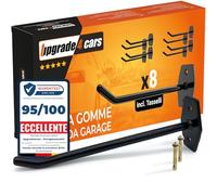 Upgrade4cars Porta Gomme Auto da Garage per 8 Pneumatici | Supporto Pneumatico da Muro | Appendi Ruote da Parete | Ganci per Appendere Pneumatici
